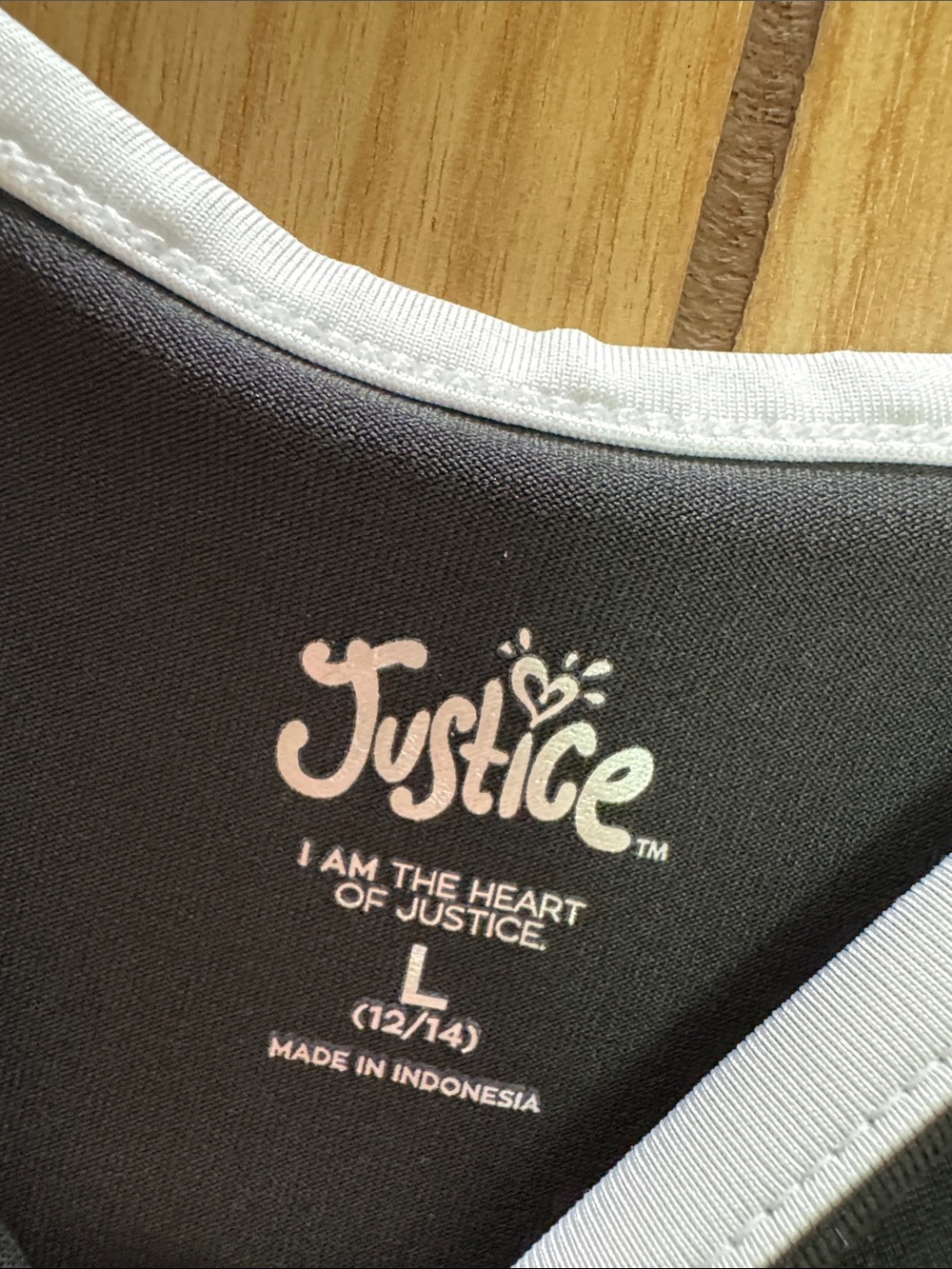 Justice Black Dress with White Trim - Picture 2 of 7